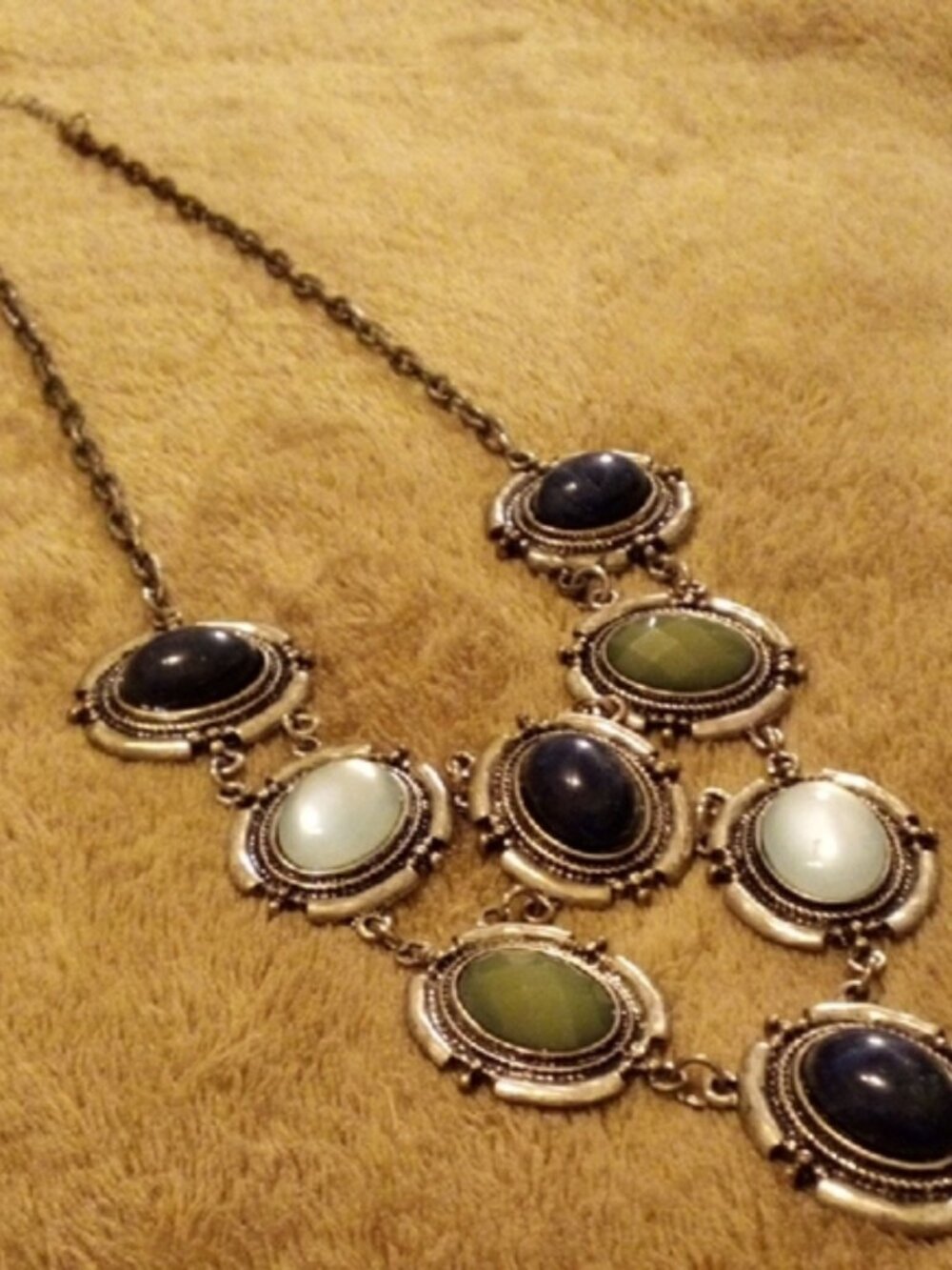 Elegant Silver and Blue Necklace